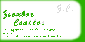 zsombor csatlos business card